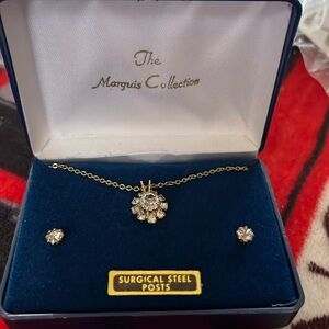 Vintage Marquis Collection Necklace and Earrings. Great Valentines gift